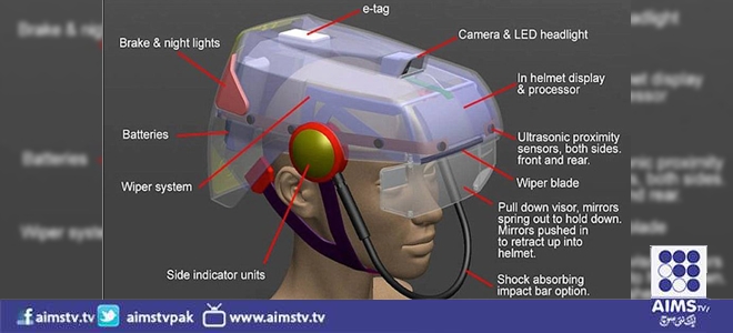 جدید ترین ٹیکنالوجی والا عجیب و غریب ہیلمٹ